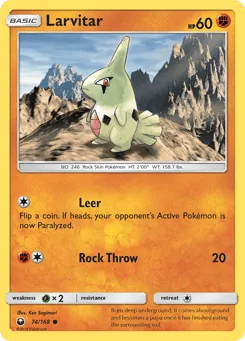 Larvitar 74/168 Celestial Storm