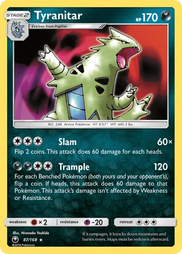 Tyranitar 87/168 Celestial Storm