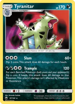 Tyranitar 87/168 Celestial Storm
