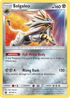 Solgaleo 99/168 Celestial Storm