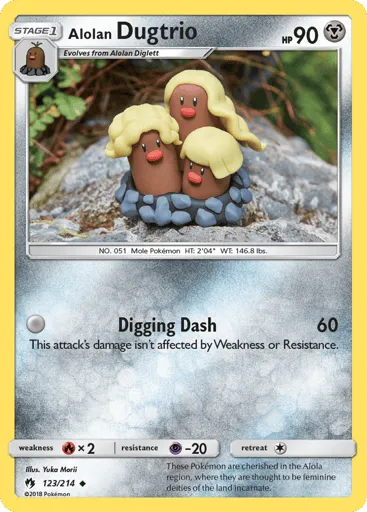 Alolan Dugtrio 123/214 Lost Thunder