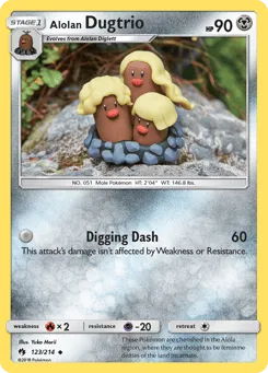 Alolan Dugtrio 123/214 Lost Thunder