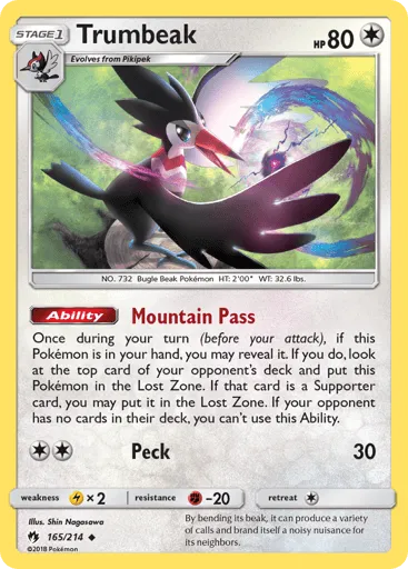 Trumbeak 165/214 Lost Thunder