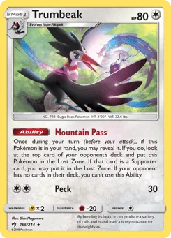 Trumbeak 165/214 Lost Thunder