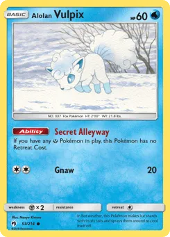 Alolan Vulpix 53/214 Lost Thunder