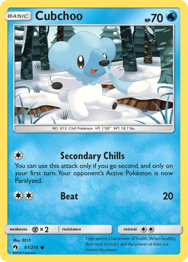 Cubchoo 61/214 Lost Thunder