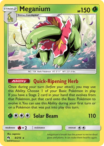 Meganium 8/214 Lost Thunder