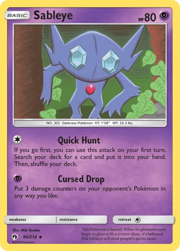 Sableye 96/214 Lost Thunder
