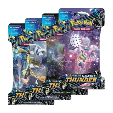 Lost Thunder Sleeved Booster Pack Art Bundle (Set of 4)