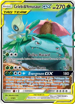 Celebi & Venusaur-GX 1/181 Team Up