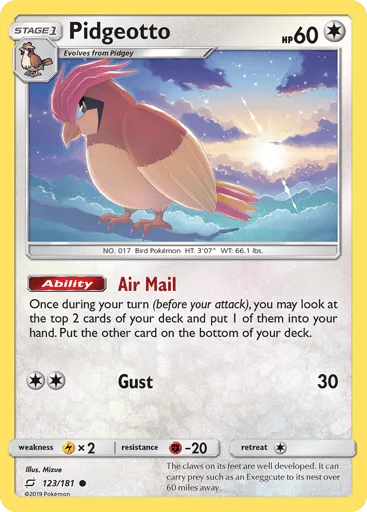 Pidgeotto 123/181 Team Up