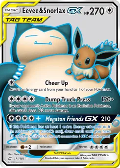 Eevee & Snorlax-GX 171/181 Team Up