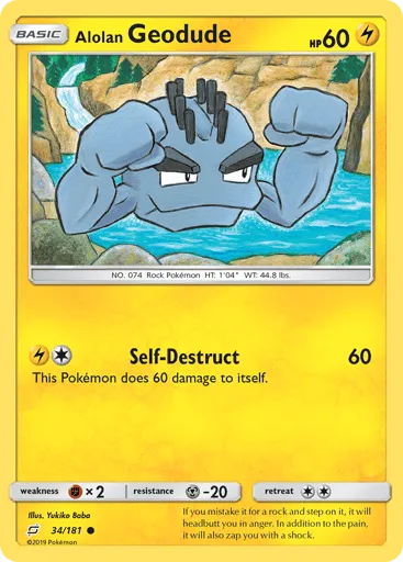 Alolan Geodude 34/181 Team Up