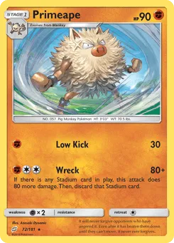 Primeape 72/181 Team Up