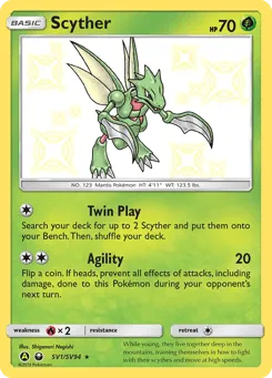 Scyther SV1/SV94 Hidden Fates Shiny Vault