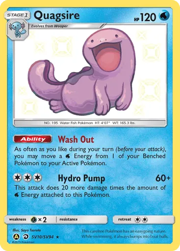 Quagsire SV10/SV94 Hidden Fates Shiny Vault