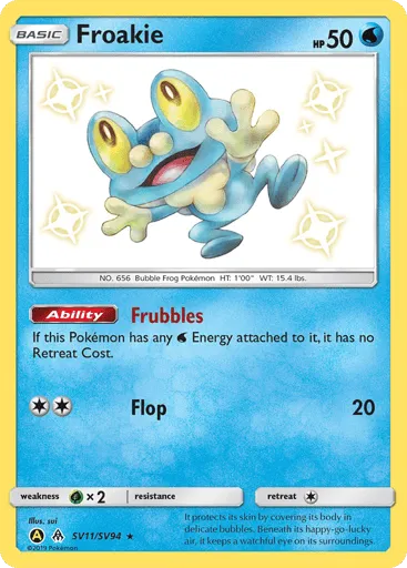 Froakie SV11/SV94 Hidden Fates Shiny Vault