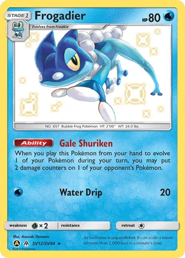 Frogadier SV12/SV94 Hidden Fates Shiny Vault