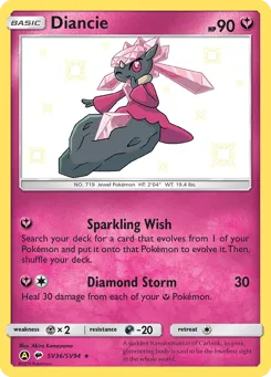 Diancie SV36/SV94 Hidden Fates Shiny Vault