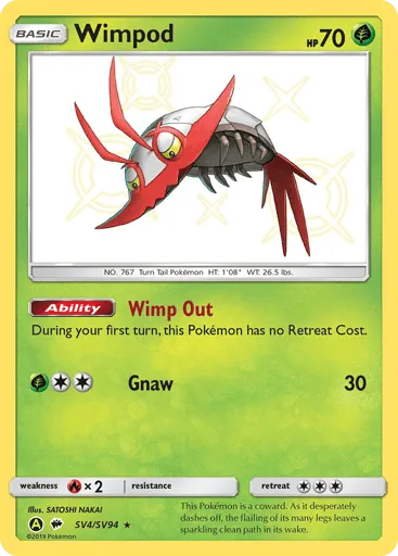 Wimpod SV4/SV94 Hidden Fates Shiny Vault