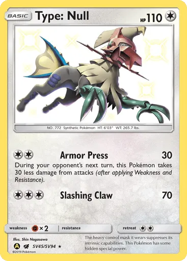 Type: Null SV45/SV94 Hidden Fates Shiny Vault