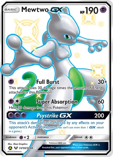 Mewtwo-GX SV59/SV94 Hidden Fates Shiny Vault