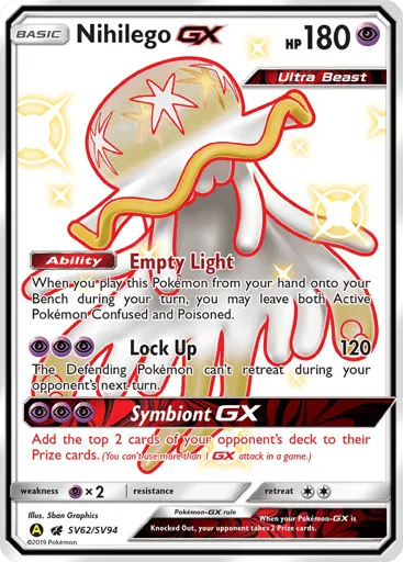 Nihilego-GX SV62/SV94 Hidden Fates Shiny Vault