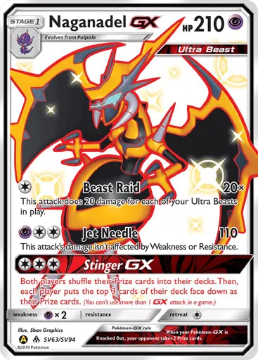 Naganadel-GX SV63/SV94 Hidden Fates Shiny Vault