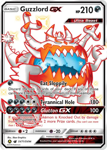 Guzzlord-GX SV71/SV94 Hidden Fates Shiny Vault