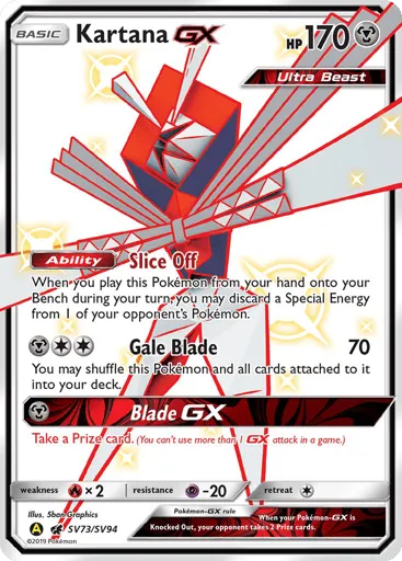 Kartana-GX SV73/SV94 Hidden Fates Shiny Vault