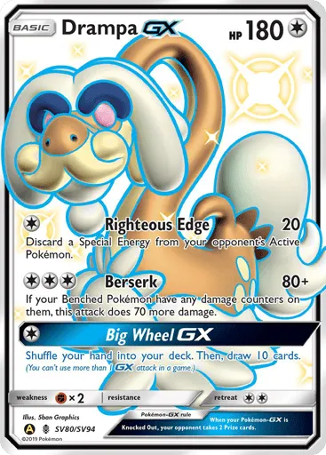 Drampa-GX SV80/SV94 Hidden Fates Shiny Vault