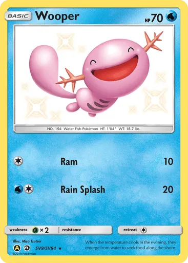 Wooper SV9/SV94 Hidden Fates Shiny Vault