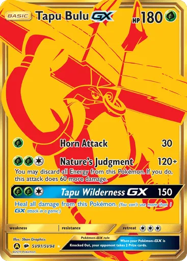Tapu Bulu-GX SV91/SV94 Hidden Fates Shiny Vault