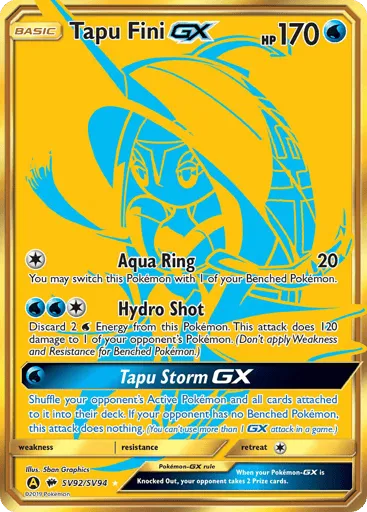 Tapu Fini-GX SV92/SV94 Hidden Fates Shiny Vault