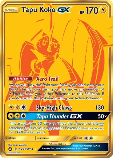 Tapu Koko-GX SV93/SV94 Hidden Fates Shiny Vault
