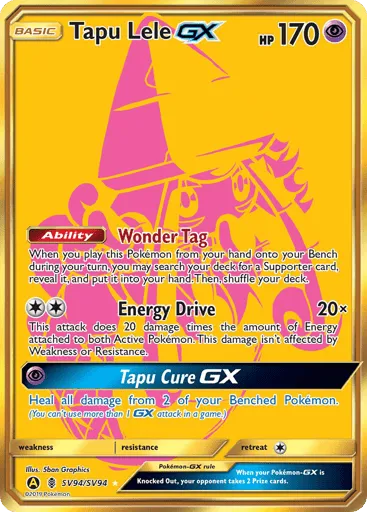 Tapu Lele-GX SV94/SV94 Hidden Fates Shiny Vault