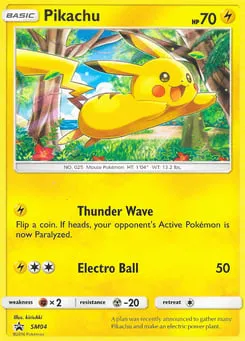 Pikachu SM04 SM Black Star Promos