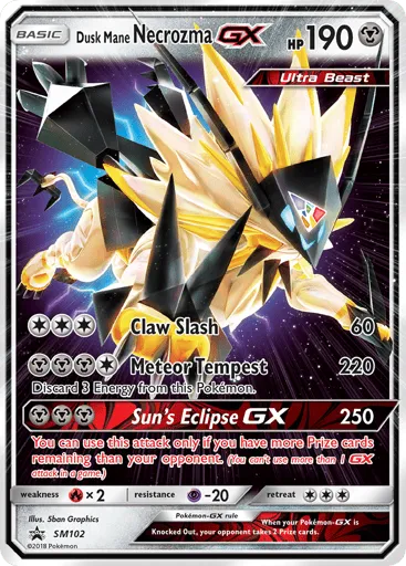 Dusk Mane Necrozma-GX SM102 SM Black Star Promos