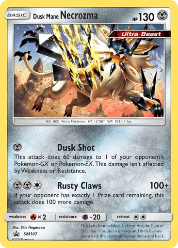 Dusk Mane Necrozma SM107 SM Black Star Promos