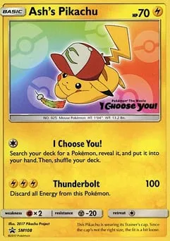 Ash's Pikachu SM108 SM Black Star Promos