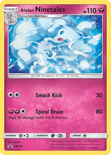Alolan Ninetales SM128 SM Black Star Promos
