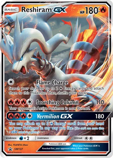 Reshiram-GX SM137 SM Black Star Promos