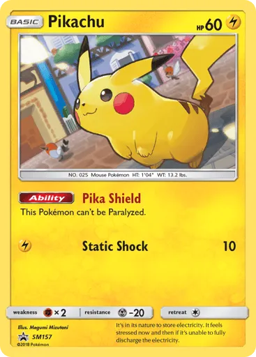 Pikachu SM157 SM Black Star Promos