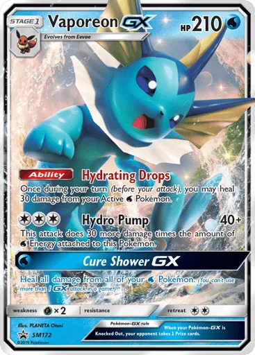 Vaporeon-GX SM172 SM Black Star Promos