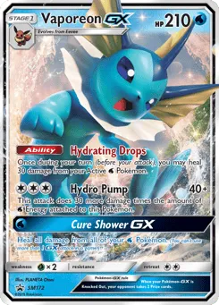 Vaporeon-GX SM172 SM Black Star Promos