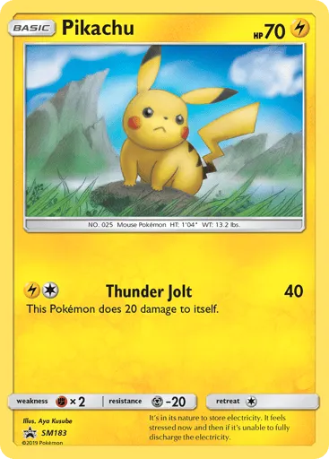 Pikachu SM183 SM Black Star Promos