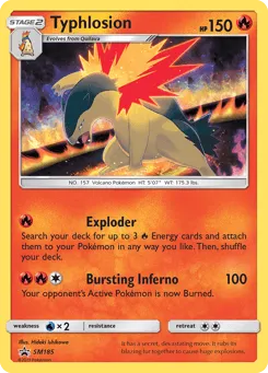 Typhlosion SM185 SM Black Star Promos