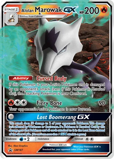 Alolan Marowak-GX SM187 SM Black Star Promos