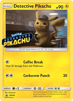 Detective Pikachu SM190 SM Black Star Promos