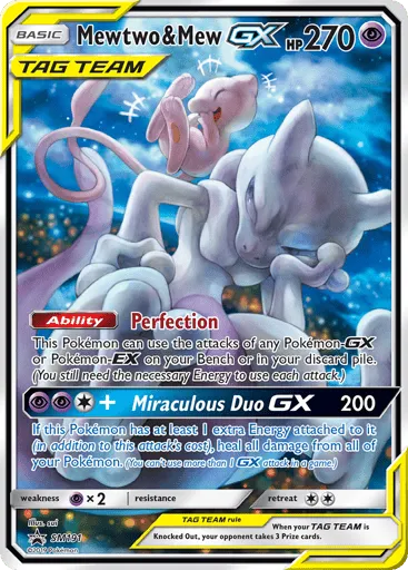 Mewtwo & Mew-GX SM191 SM Black Star Promos
